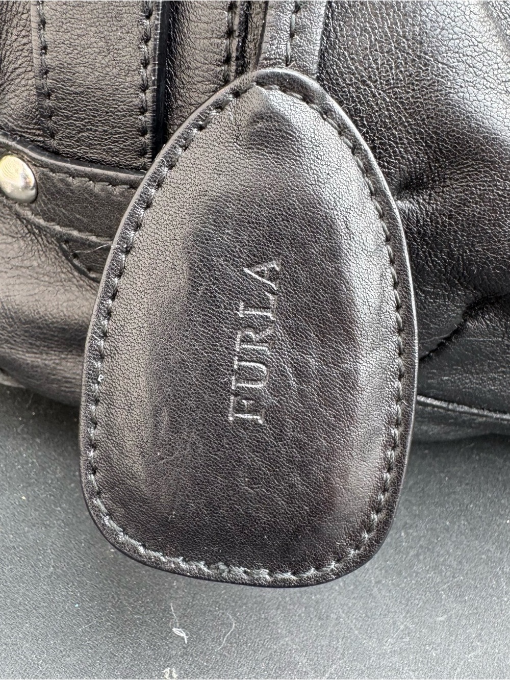 Furla Black Grained Leather Shoulder Bag - Picture 2 of 9